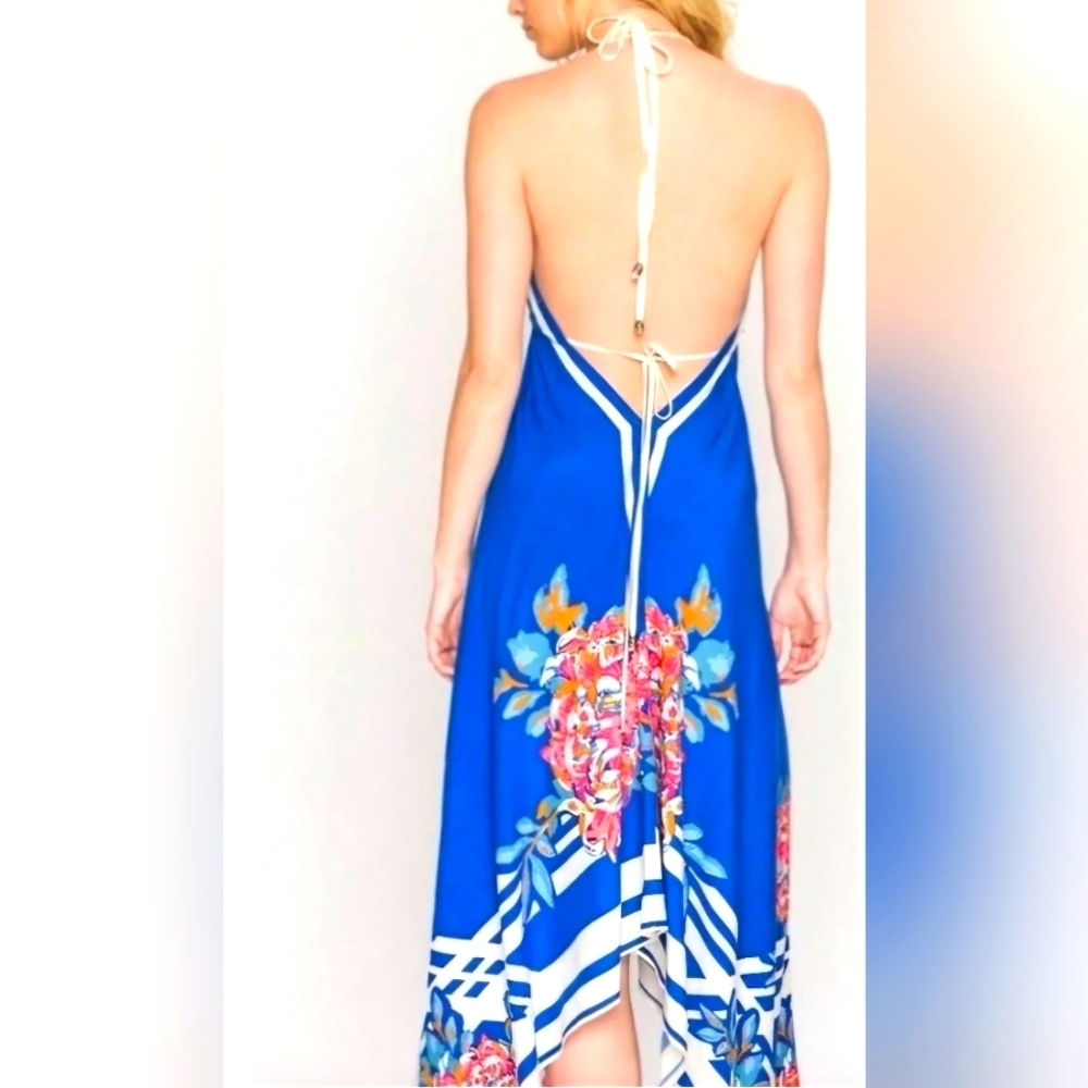 Flying Tomato Blue Floral Maxi Dress